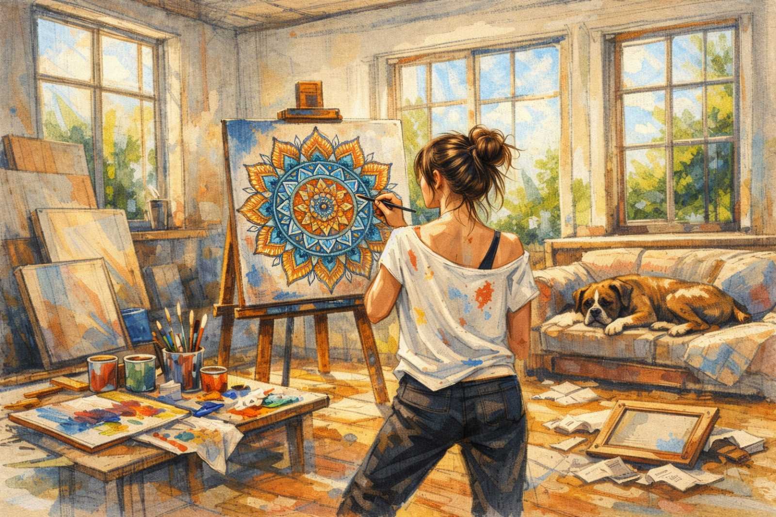 Artist at work
